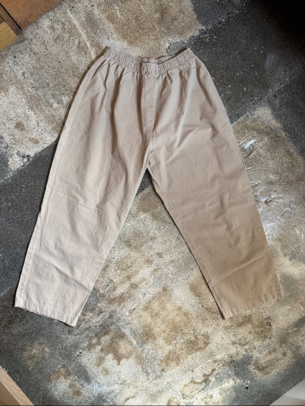 Priory Bow Stretch Poplin Wide Leg Pants Khaki NWOT | LA Designer